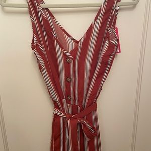 Red strip jumpsuit from Target Xhilaration brand